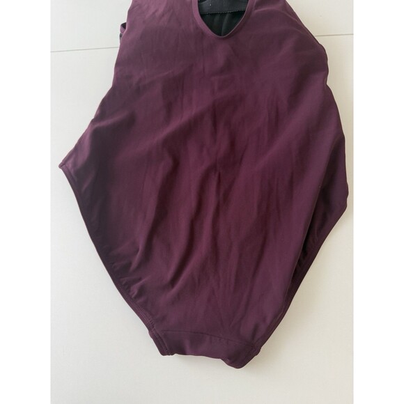 L.L.Bean Cross Front One Piece Swimsuit Size 12 purple - Picture 11 of 12